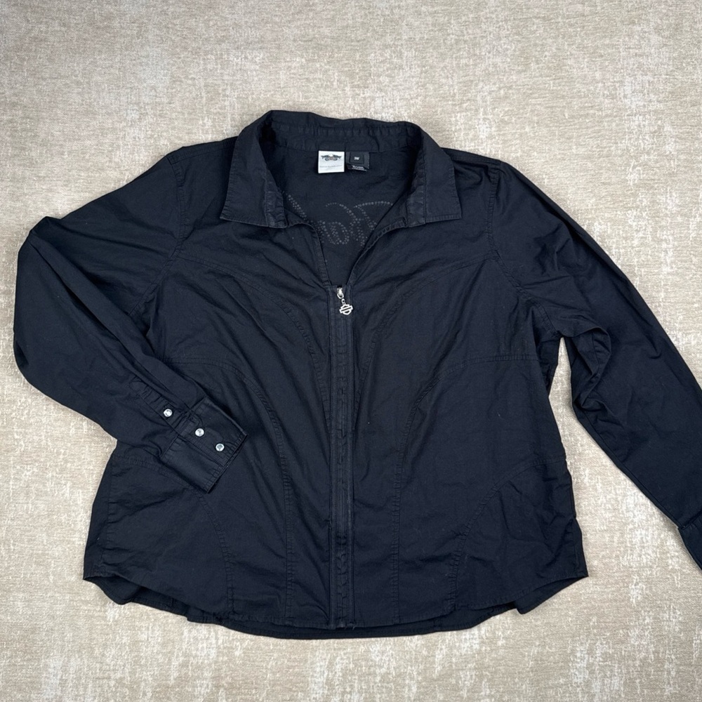 Harley Davidson women's blouse, black, size 3W